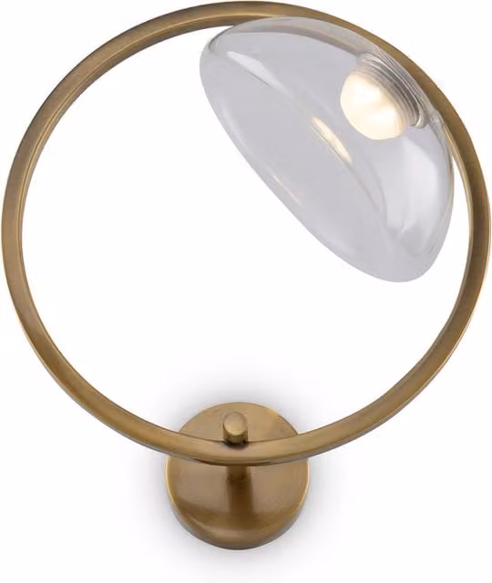 Applique Maytoni Lunare ottone vetro LED 5W 3000K calda