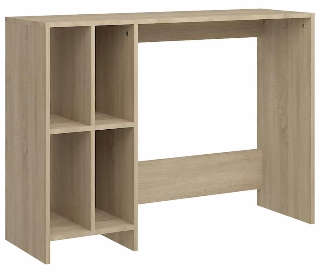 Scrivania moderna in legno effetto noce Sonoma