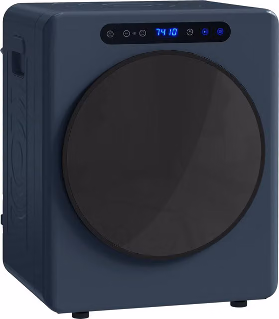 Mini Asciugatrice Elettrica HOMCOM 1000W da 3 kg con Display LED, Blu, L: 49 cm, P: 43 cm, H: 61 cm