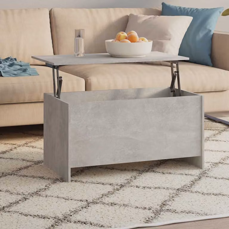 vidaXL Tavolino da soggiorno moderno in legno composito grigio, L 102 cm x P 55,5 cm x H 52,5 cm