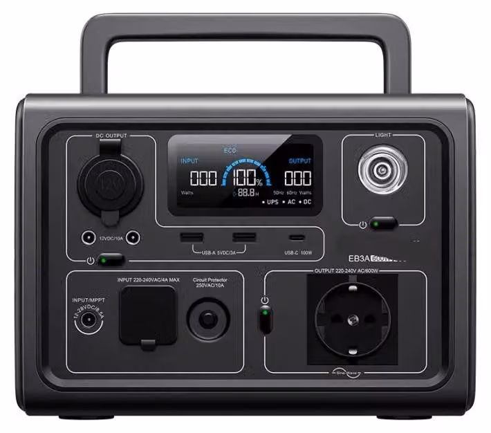 Centralina portatile – 600W, onda sinusoidale pura – capacità 268Wh – batteria mobile per campeggio