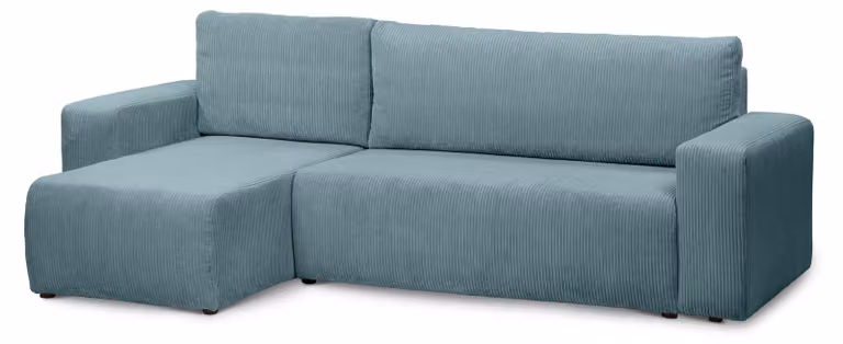 Divano a tre posti con funzione letto, modello Kingi, colore verde menta