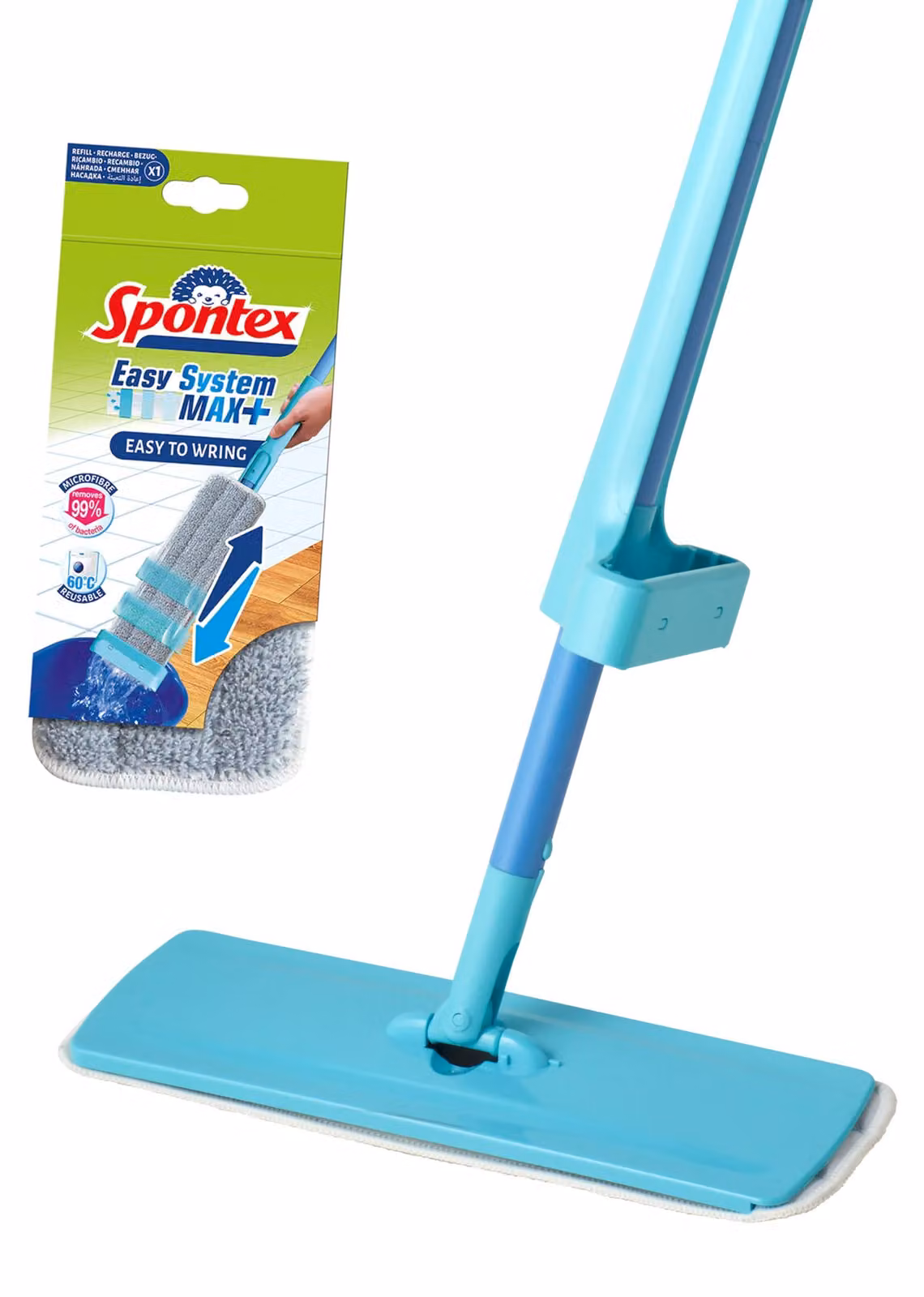 Mop Easy System Max+ con microfibra e sistema di centrifugazione