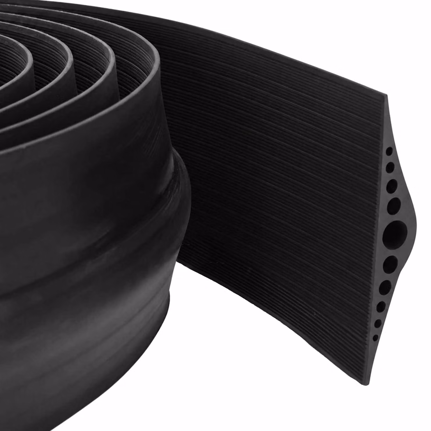 Guarnizione per porta garage vidaXL in gomma EPDM nera, L: 4,5 m, P: 2,8 cm, H: 1,55 cm