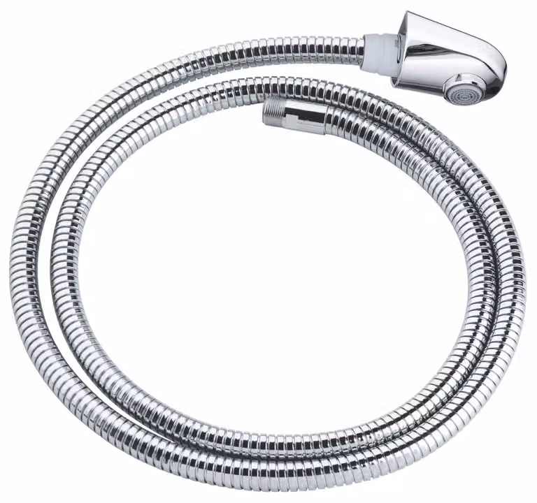 Doccia a mano estraibile, cromata, 1 pezzo, da montare a parete, portata d'acqua: 2,5 GPM