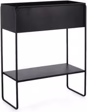 Portapiante in acciaio Yes Everyday MADELYN Nero L: 50 cm, P: 22 cm, H: 63,5 cm