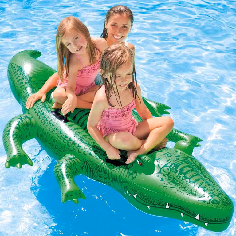 INTEX Alligatore Gigante Galleggiante Cavalcabile 203x114 cm