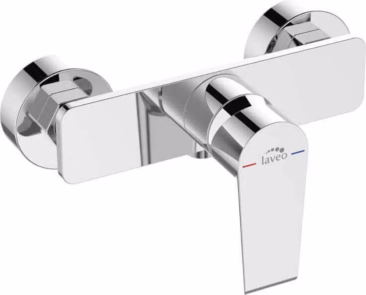Miscelatore doccia di design per montaggio a parete senza set doccia cromo