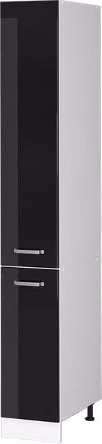 Dispensa universale Vicco R-Line con ante a battente, Nero lucido, L: 30 cm, P: 57,2 cm, H: 207 cm