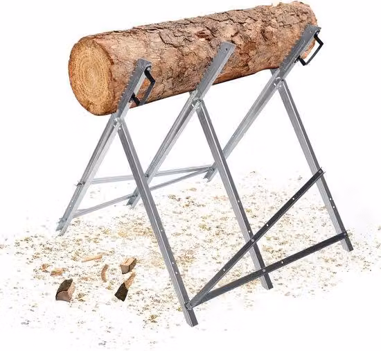 Tavola da taglio in metallo regolabile - 79,5 x 82 x 80 cm - con 3 supporti e denti - fino a 150 kg - ausilio per il taglio