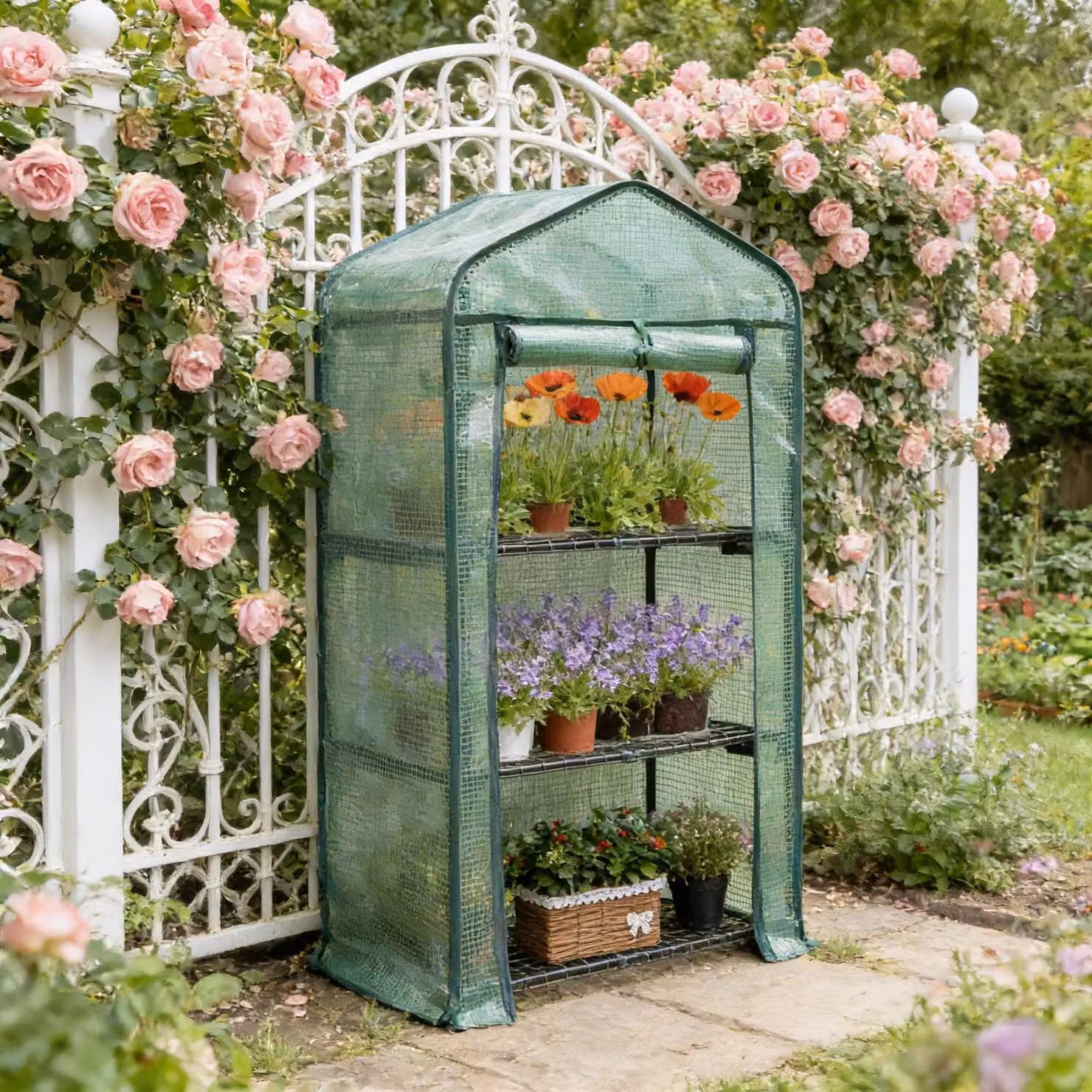 Serra da esterno, serra con porta a rullo, serra da giardino