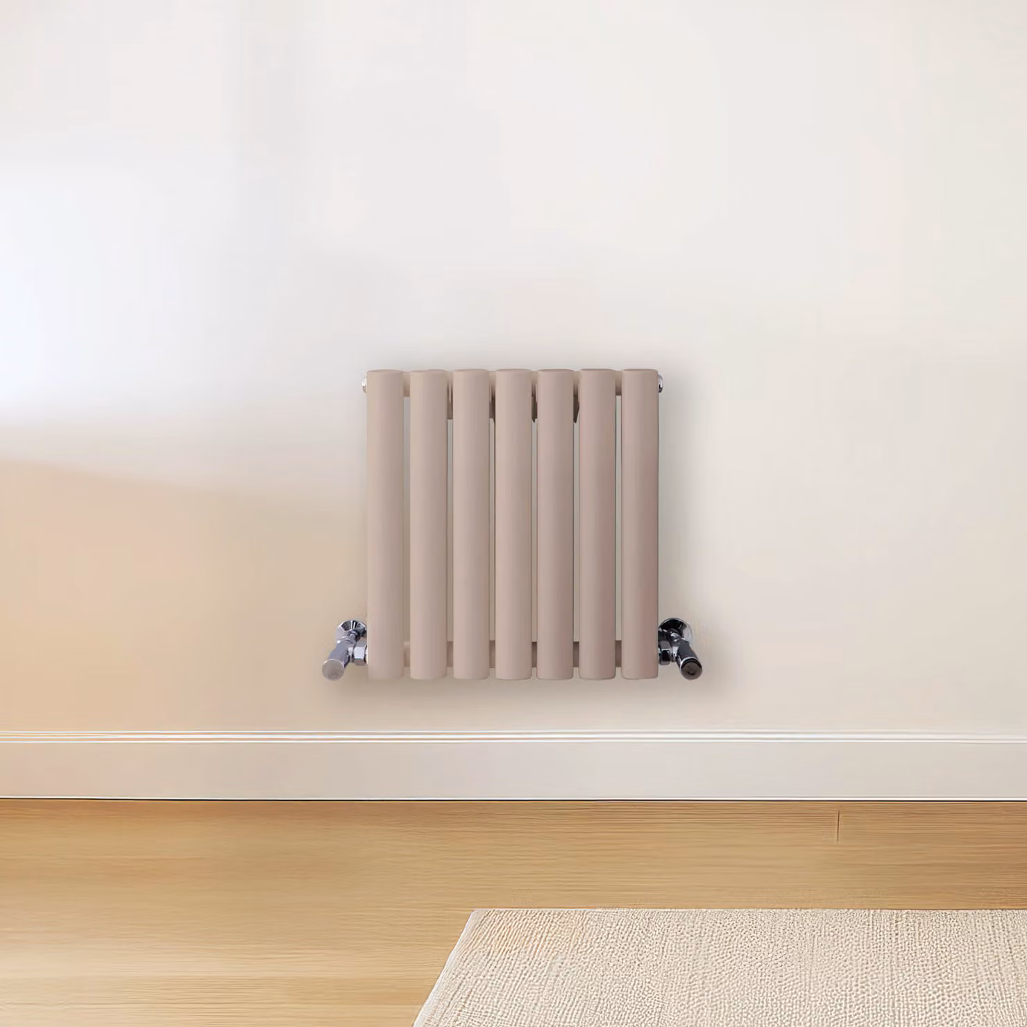 Radiatore di Design Orizzontale Rosa (Rose Petal Rosa) - 400mm x 413mm - Pannello Doppio  - Revive