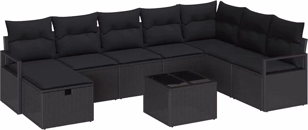 Set di divani con cuscino 6 pcs polyrattan