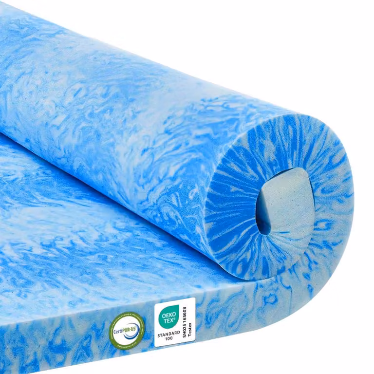 Materasso topper in schiuma viscoelastica, dimensioni 100 x 200 cm, spessore 5 cm, densità H3/H4, rivestimento traspirante, ideale per la camera da letto