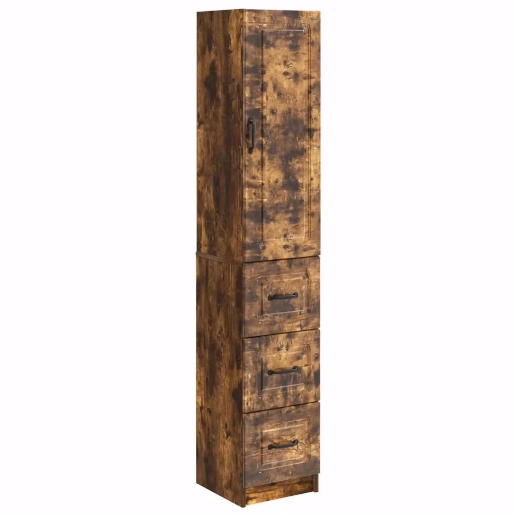 Set di 2 armadi moderni vidaXL in legno e metallo marrone opaco L/P/H: 33 x 34,5 x 87 cm – 2