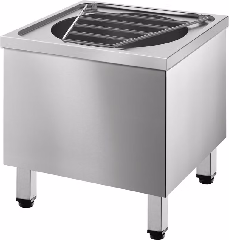 Lavello a pavimento Delabie in acciaio inox 1.4301 satinato