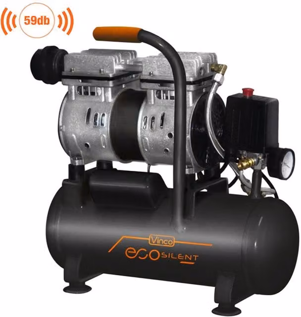 Compressore aria Silenziato Portatile Vinco a secco Non serve Olio 50 24 8 Lt Capacità serbatoio: 8 LT
