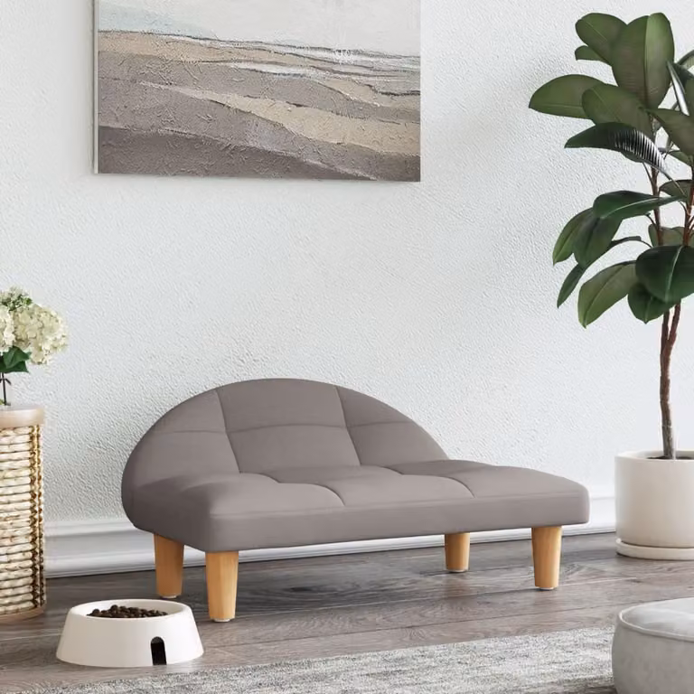 The Living Store Letto per cani Taupe 70x52x30 cm Tessuto