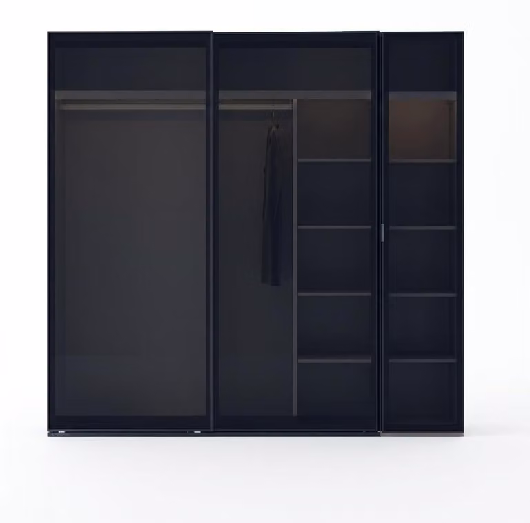 Armadio moderno, nero, elegante, per camera da letto