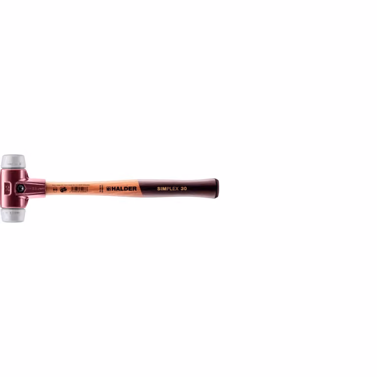 Mazza SIMPLEX soft-face con alloggiamento TE e impugnatura in legno, Ø 30, TPE-mid