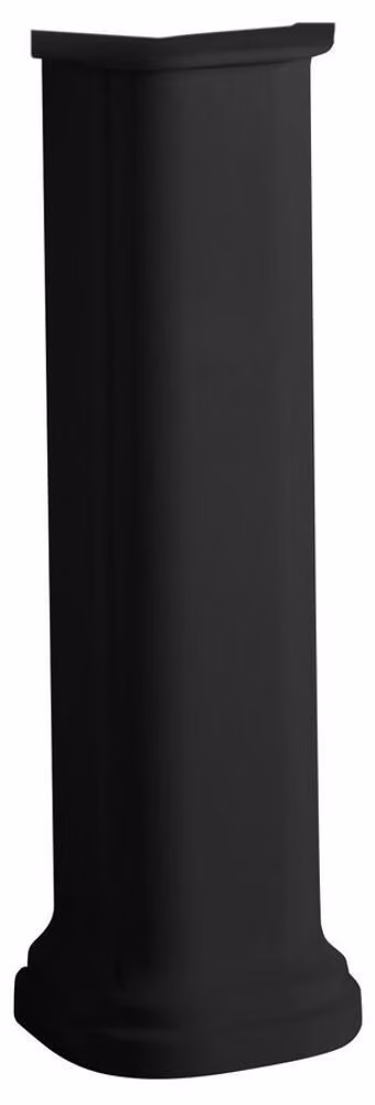 WALDORF Colonna in Vetroceramica per lavabi da 60,80 cm, nero opaco