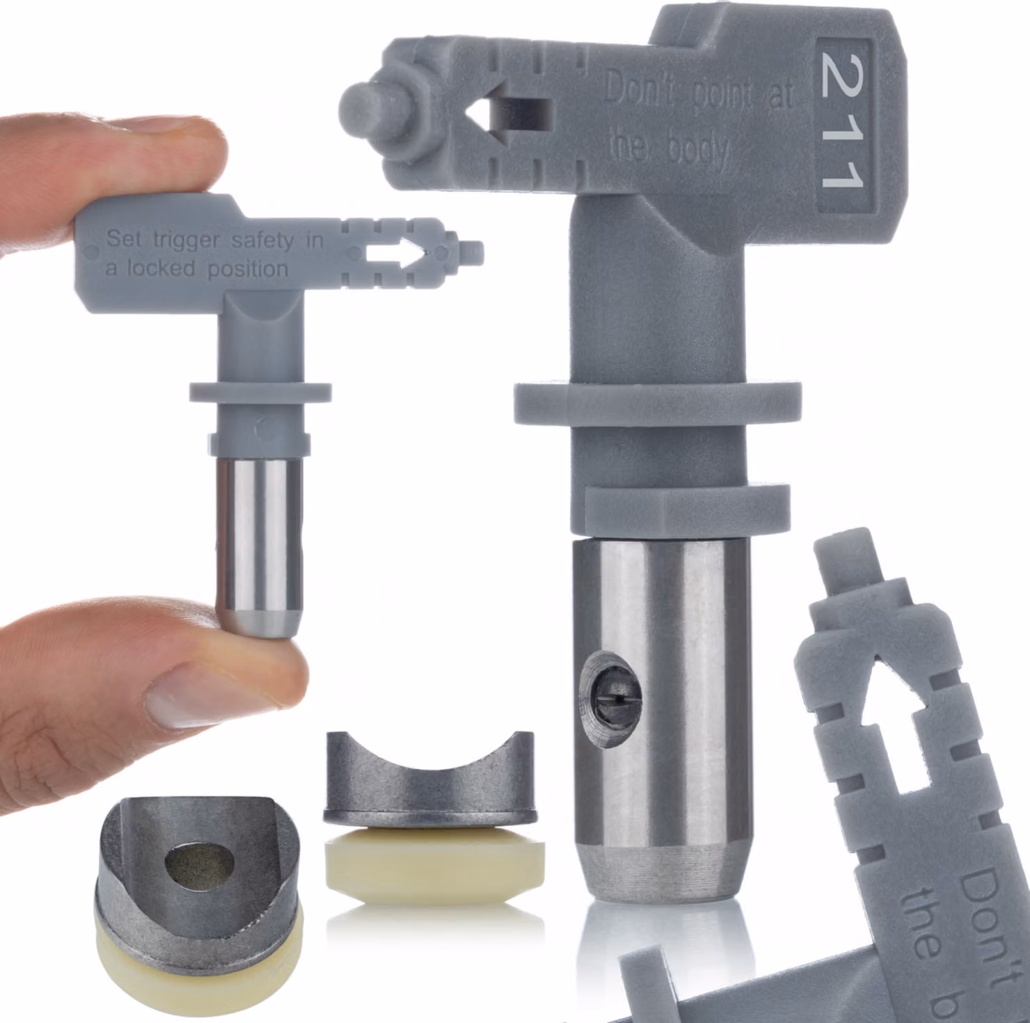 Rosfix Ugello per Verniciatura Hi-Flow 211 (Grigio) per Spruzzatore di Vernice