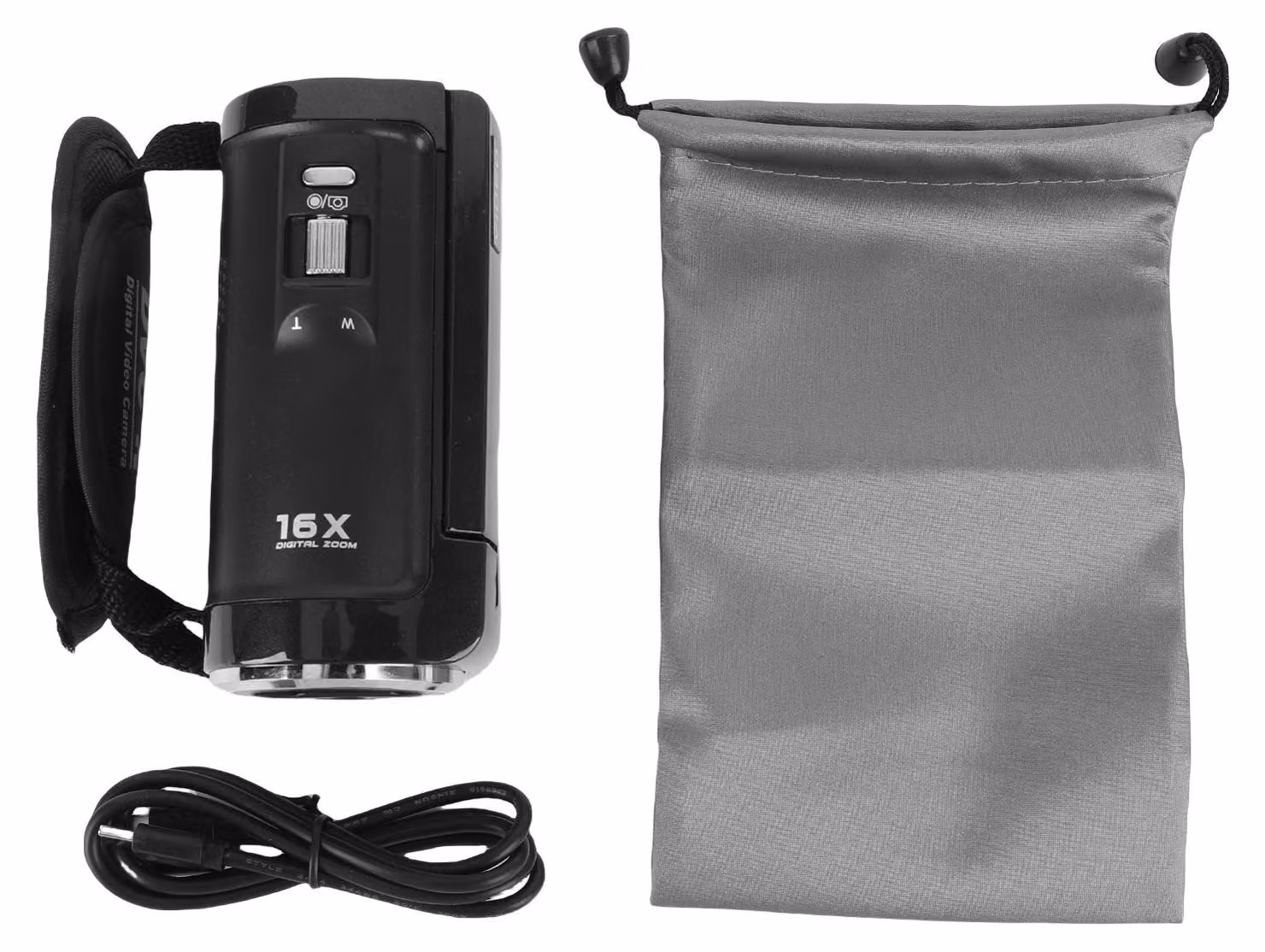 Videocamera, camcorder, registratore digitale, 2,7K, 50 MP, display LCD da 2,8 pollici orientabile a 270 gradi, zoom 16x, luce di riempimento a LED