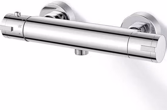 Termostato di installazione per doccia - Valvola doccia - Termostato doccia in ottone con arresto di emergenza - Acciaio inox 150 mm