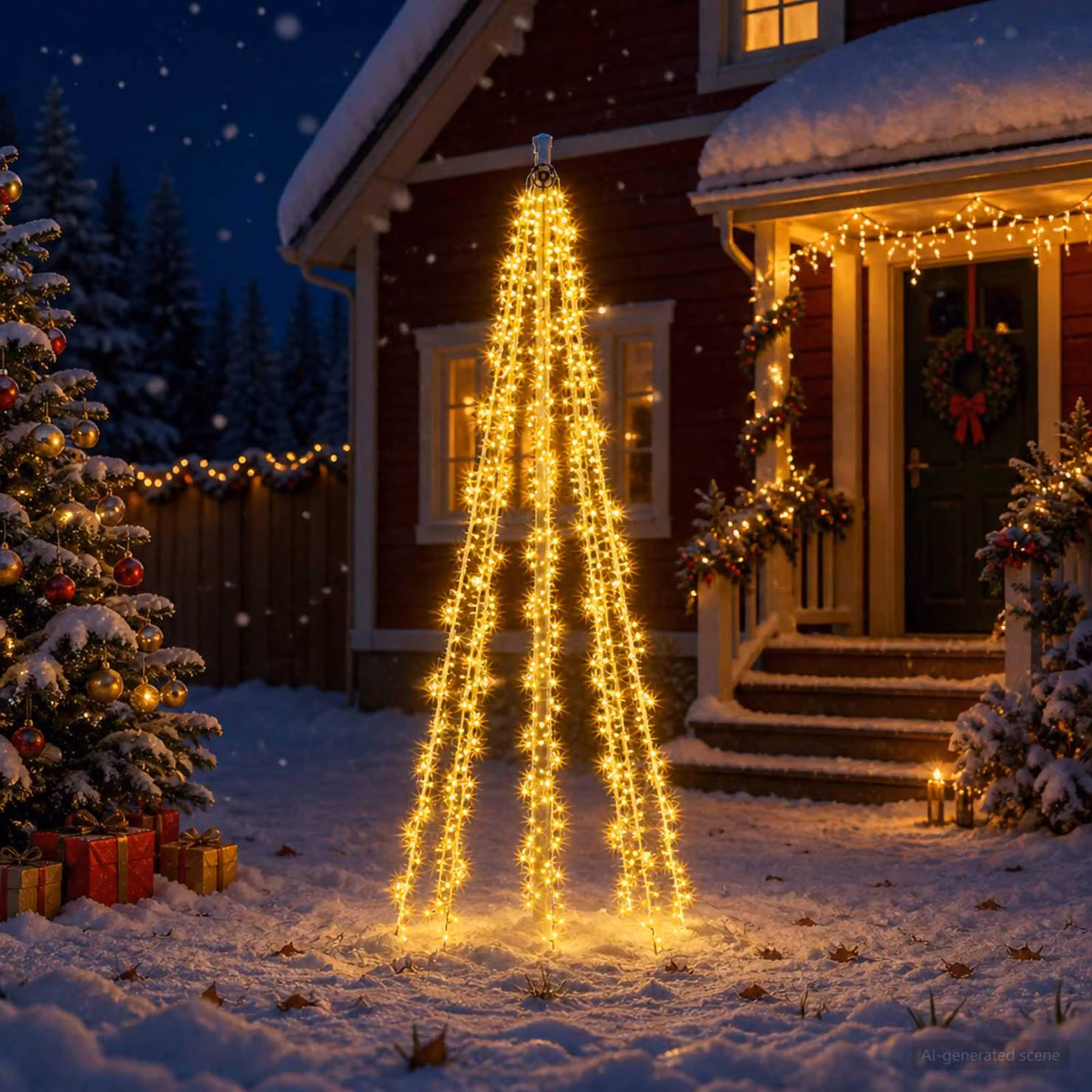 vidaXL Luci per albero di Natale con 8 LED 1000 LED Bianco caldo