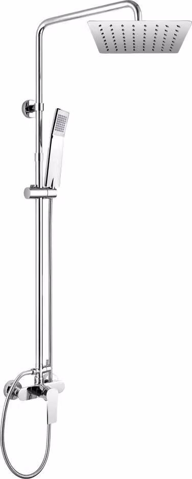 Miscelatore doccia Mereo Dita con piatto doccia angolare Slim, acciaio inox - CBE60104SDD