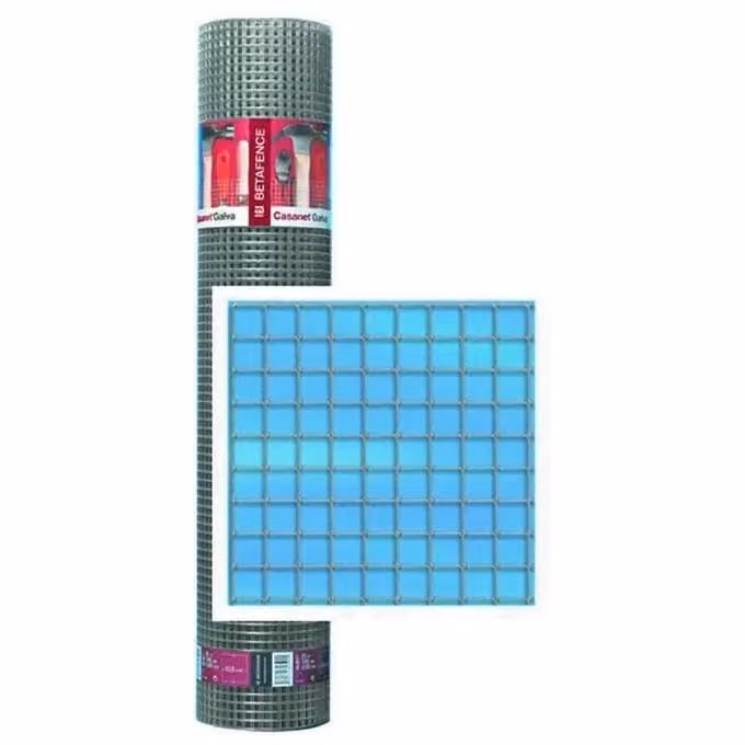 Rete elettrosaldata Betafence Casanet in acciaio zincato Trigalv, colore Grigio, H: 51 cm, L: 25 m, maglia: 12,7 x 12,7 mm, filo: 1,0 mm – 2