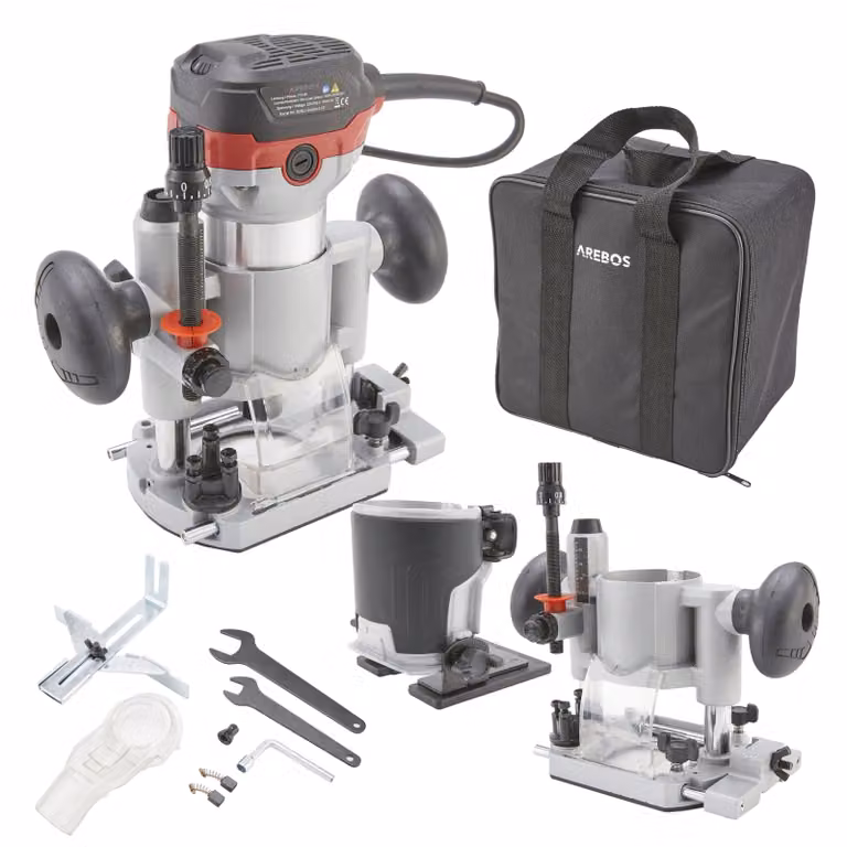 Pantografo AREBOS 710 W 6 velocità, base a tuffo e blocco mandrino trimmer