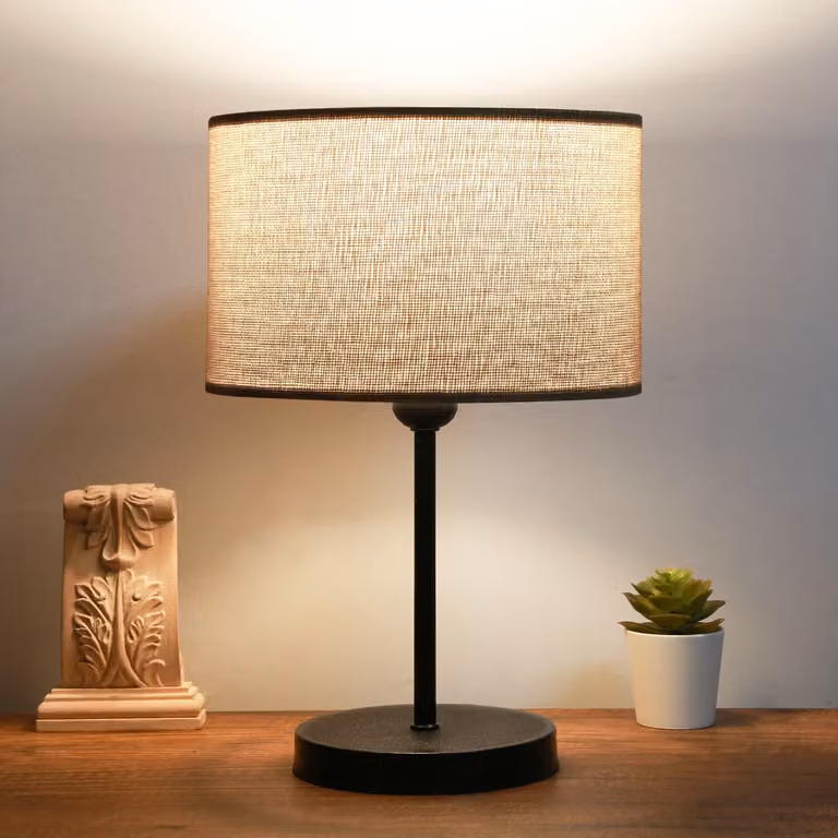 Opviq, AYD-2848, lampada da tavolo, beige, metallo, 24 x 15 x 37 cm