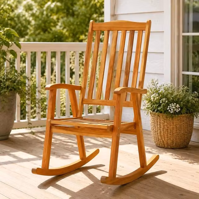 Rocking Chair, Solid Acacia Wood