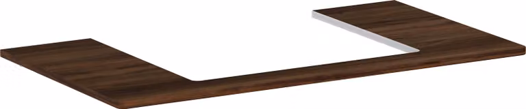 hansgrohe Xelu Q Console avec découpe au centre, 980x550, pour vasque à poser 600x480mm, polie, 54110630, 54110630