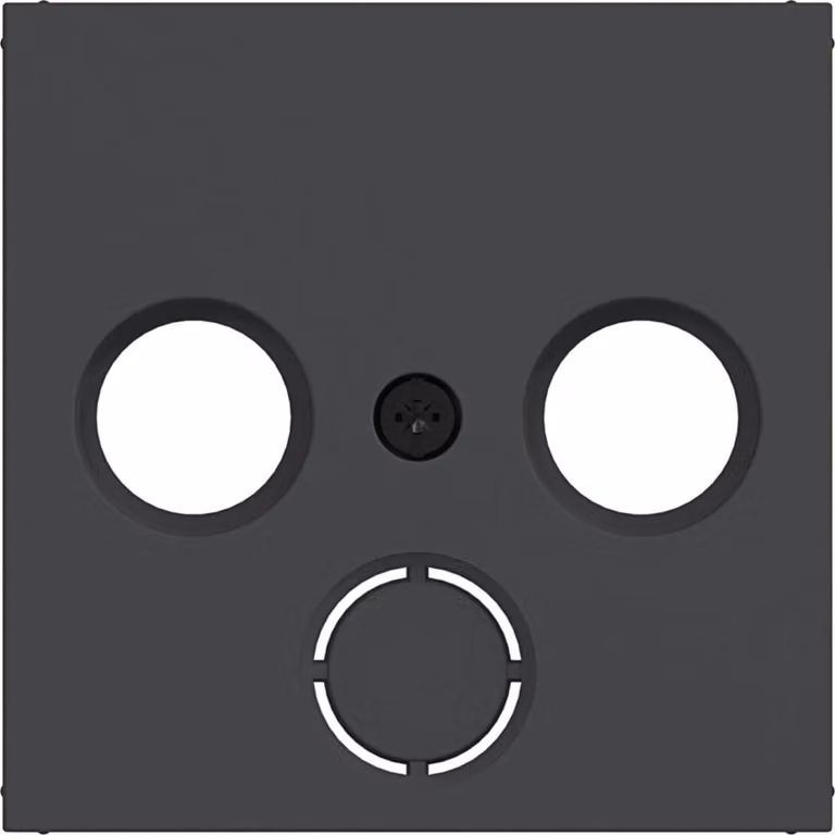 Hager, elemento centrale per presa antenna, con 2/3 fori, tipo A.x/C.x, colore nero opaco, confezione da 10 pezzi.