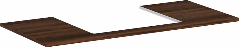 hansgrohe Xelu Q Console avec découpe au centre, 1180x550, pour vasque à poser 600x480mm, polie, 54111630, 54111630