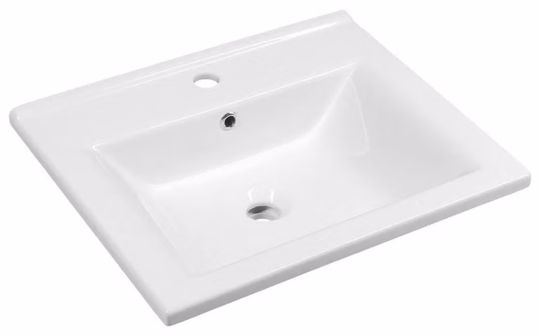 ZUNO 55 Lavabo in Vetroceramica 55x45 cm, bianco