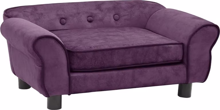 Divano per cani rosso bordeaux 72x45x30 cm in peluche