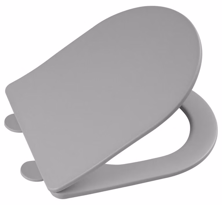 Sedile per WC PACO, SLIM, Soft Close, Easy Take, grigio opaco