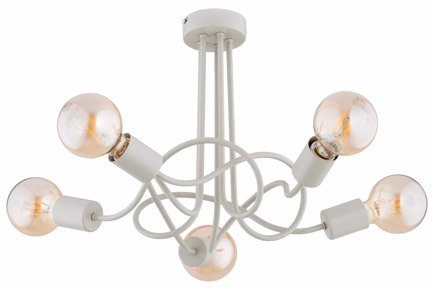 Lampada da soffitto WINGO grigia 5xE27x15W in metallo, dimensioni: 36x51x51 cm, IP20, Alfa
