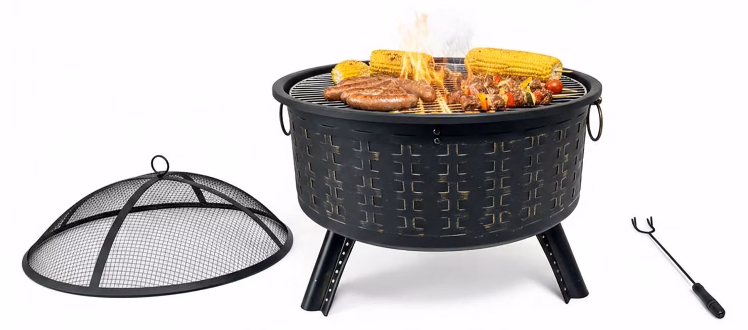 Braciere con griglia - Cucinare all'aperto e sicurezza