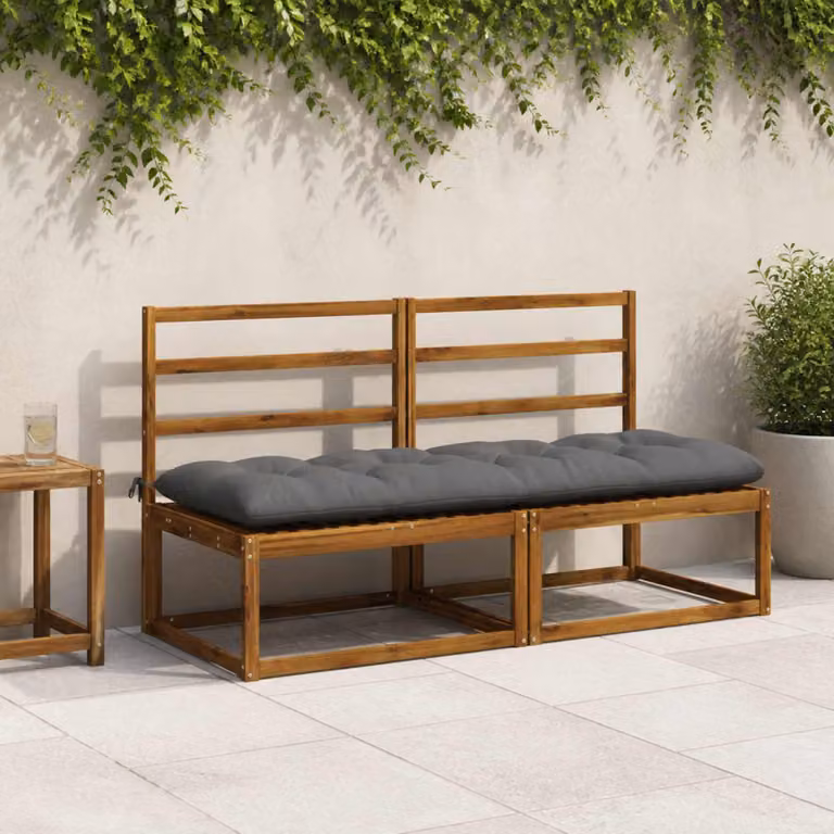 vidaXL Cuscino per panchina VIANEN 100% Poliestere Grigio