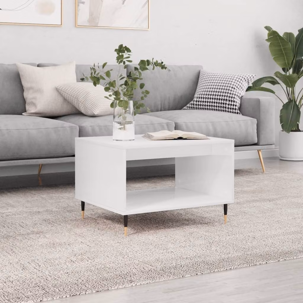 Maison Exclusive - Tavolino bianco 60x50x40 cm Materiale ligneo