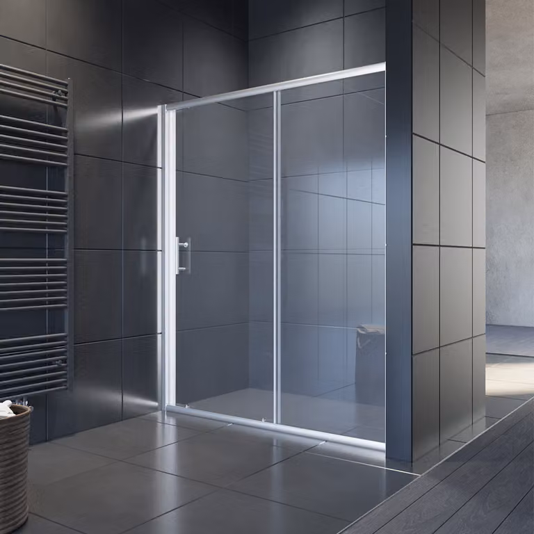 SONNI doccia porta scorrevole in vetro trasparente 150x185cm schermo doccia