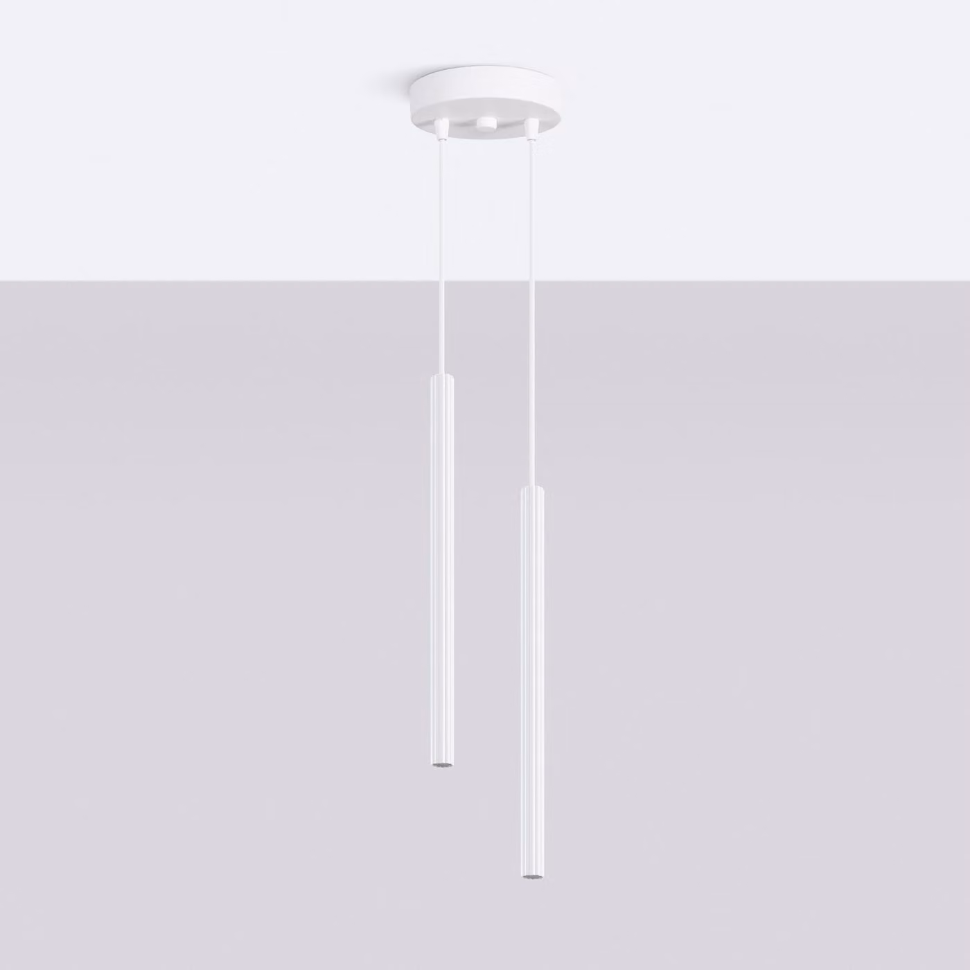 Lampada a sospensione ARCHE 2P bianco 2xG9 8W acciaio 118x15x15cm Sollux Lighting