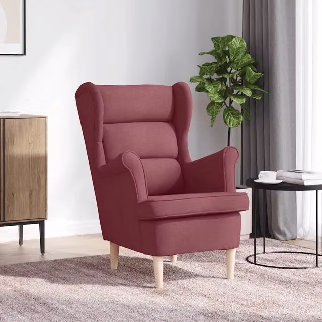 Divano Sedia-Poltrona Rosso Vino 74x84x100 cm in Tessuto
