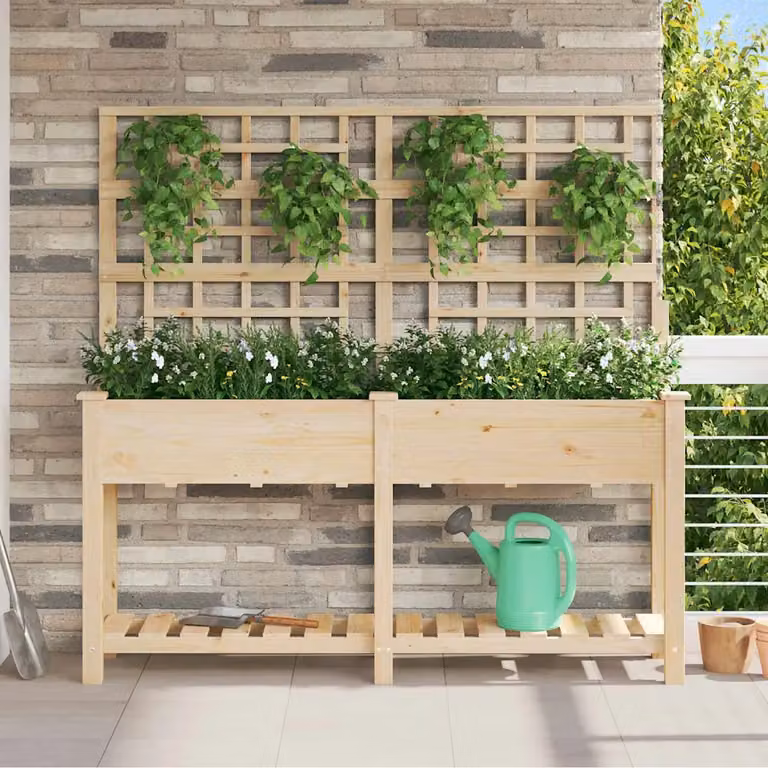 Vaso da giardino vidaXL Beige L: 161 cm, P: 46 cm, H: 152,5 cm