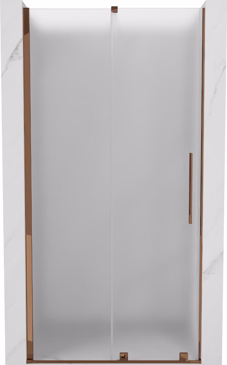 Mexen Velar porte doccia scorrevoli 110 cm, brina, oro rosa - 871-110-000-31-60