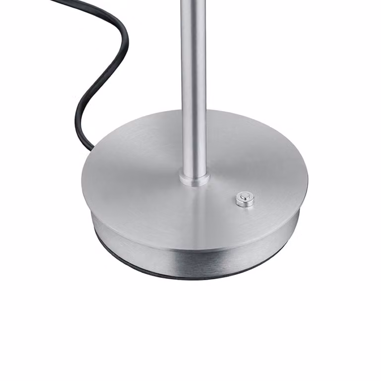 HELL Lampada da tavolo Abby, dimmerabile, Alluminio / Grigio / Zincato, Soggiorno / Sala da pranzo, Metallo, Moderno, Lampada da tavolo